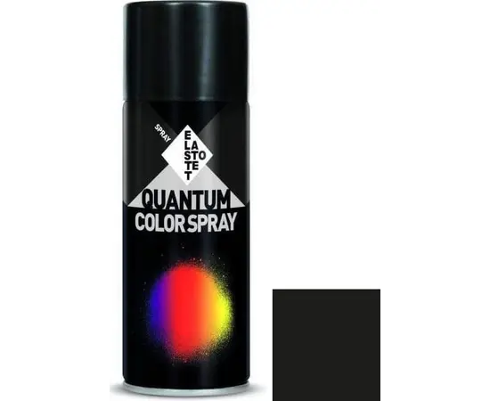 საღებავი აეროზოლური Elastotet Quantum Color Spray Ral 9005 Black Gloss 400 მლ შავი