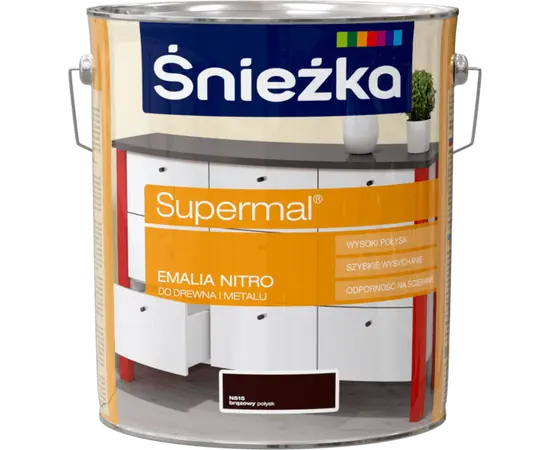 Enamel nitro brown Śnieżka N515 10 l