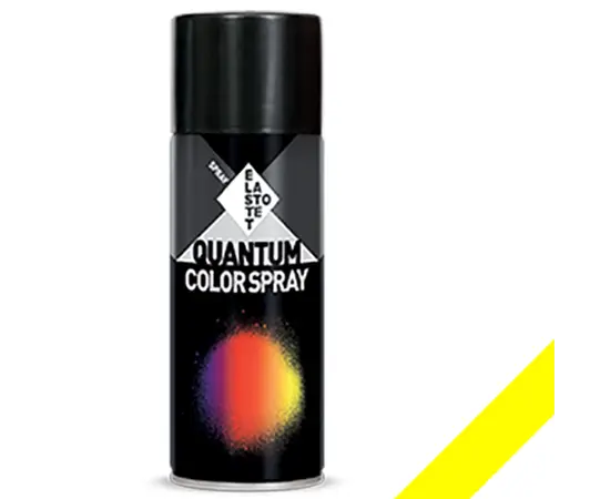 სპრეი საღებავი ფოსფორი Elastotet QUANTUM COLOR SPRAY FLUORESCENT  F 12 YELLOW 400ml