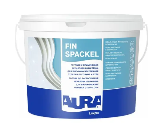 Шпаклевка готовая Eskaro Aura Luxpro Fin Spackel 1.2 кг