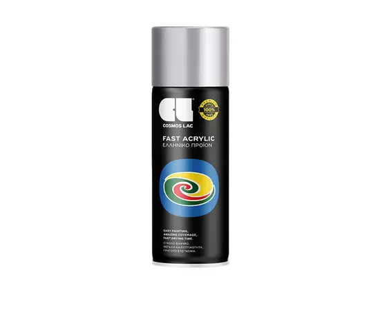 Lac-spray paint Cosmos Lac FAST ACRYLIC light silver 400 ml