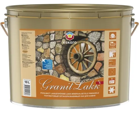 Wear-resistant varnish for stone Eskaro Granit Lakk S 10 l