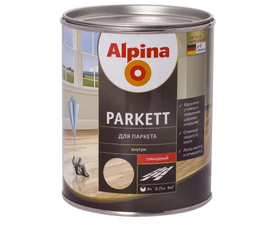 Varnish Alpina Parkett 537847 0.75 l glossy