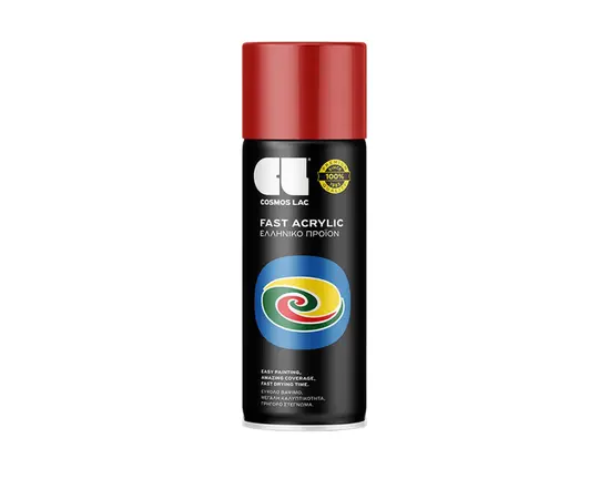 Lac-spray paint Cosmos Lac FAST ACRYLIC RAL3000 fiery red 400 ml