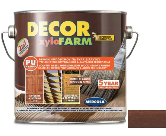 ხის ლაქი Evochem Decor Xylofarm ტექი 2.5 ლ