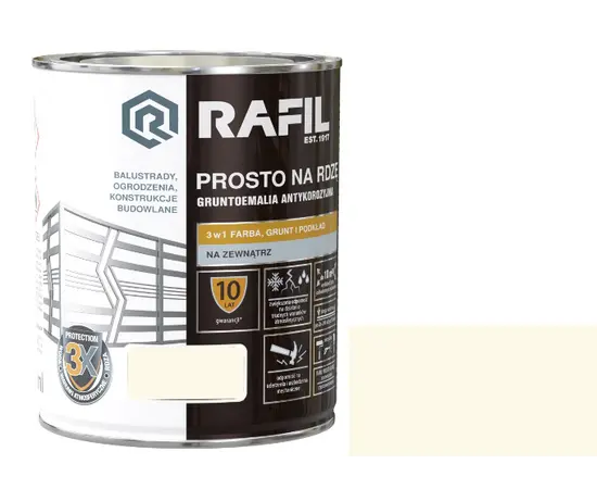 Enamel for rust Sniezka Rafil glossy white 2.5 l