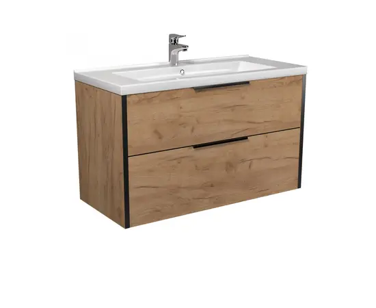 Тумба для ванной с умывальником LINE Craft 100-А wood Cosmo 100 см