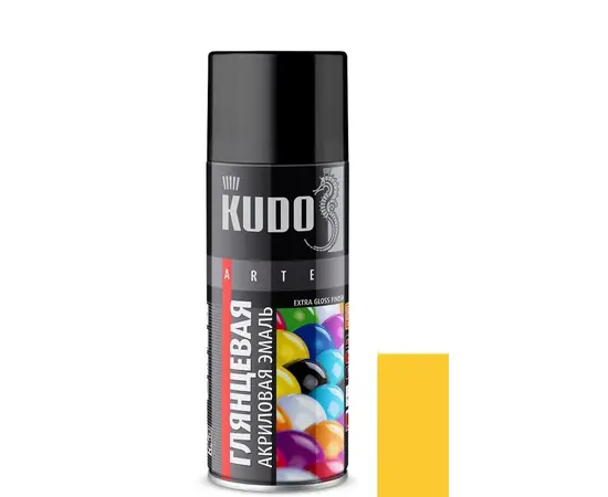 Aerosol enamel Kudo RAL1018 yellow glossy 520ml
