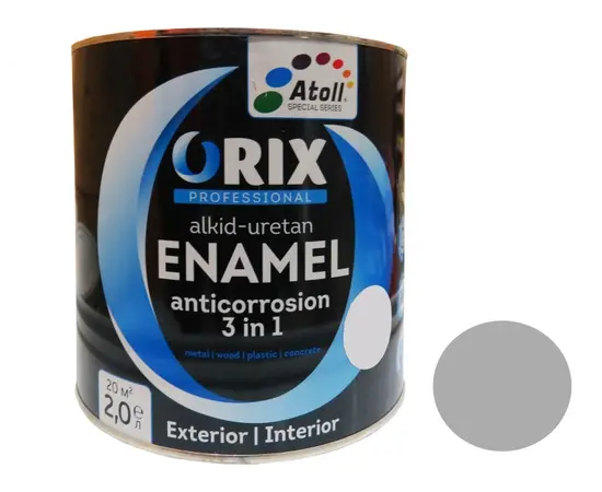 ემალი ORIX METALLIC  3-1ში (ანტიკოროზ) ვერცხლისფ. 0,7 კგ