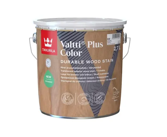 ხის დამცავი საღებავი Tikkurila Valtti Plus Color ECV 2,7 ლ