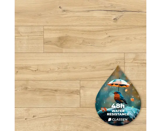 Ламинат водостойкий Classen Casa Energy Aqua Protect 4V AC5/33 Дуб Cabrillo Rustic 1285x192x8 мм
