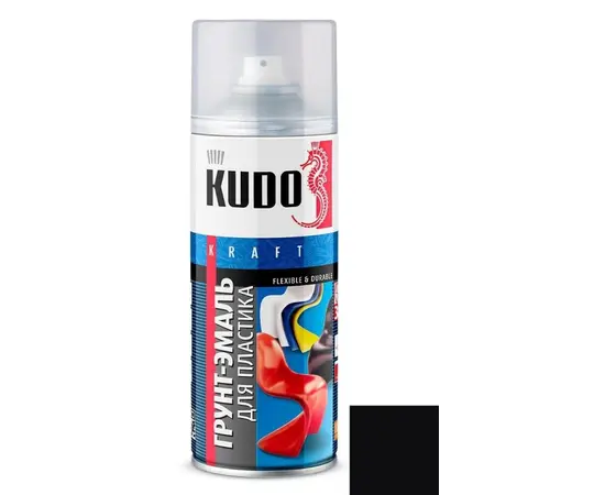 Primer-enamel for plastic Kudo KU-6002 520 ml black