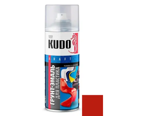 Primer-enamel for plastic Kudo KU-6006 520 ml red