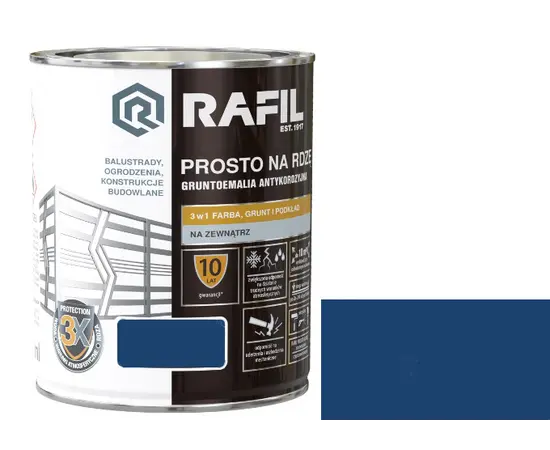 Enamel for rust Sniezka Rafil glossy blue 0.75 l