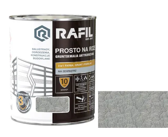 Enamel for rust Sniezka Rafil hammer gray-silver 2.5 l