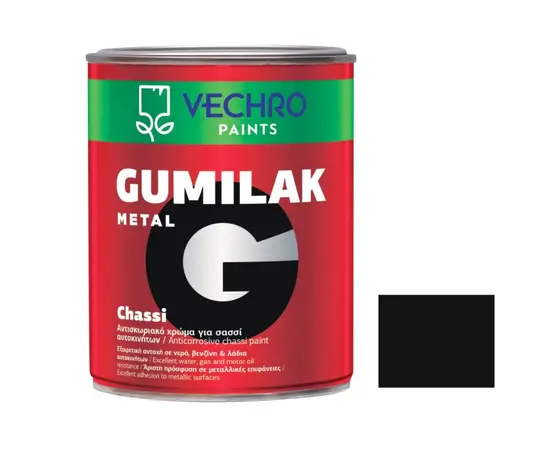 Anticorrosive paint Vechro Gumilak metal chassi black glossy 750 ml