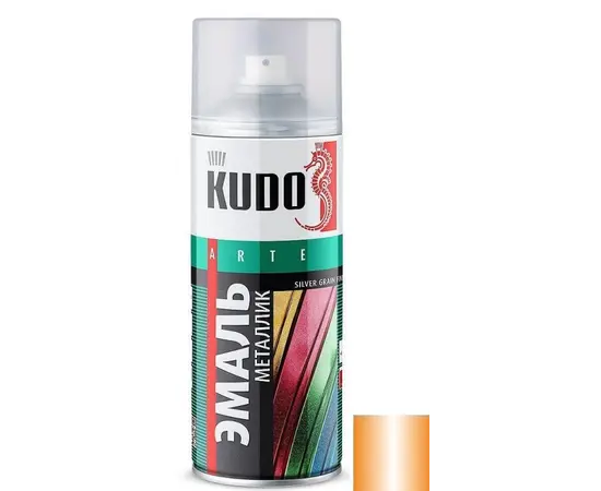 Enamel universal metallic Kudo KU-1051 orange 520 ml