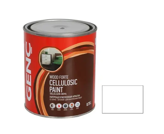 Paint nitro Genc white smooth 1000 750 ml