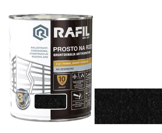 Enamel for rust Sniezka Rafil hammer black 2.5 l