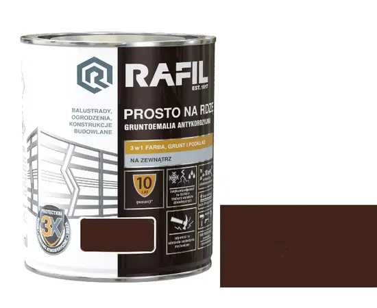Enamel for rust Sniezka Rafil glossy chocolate brown 0.75 l