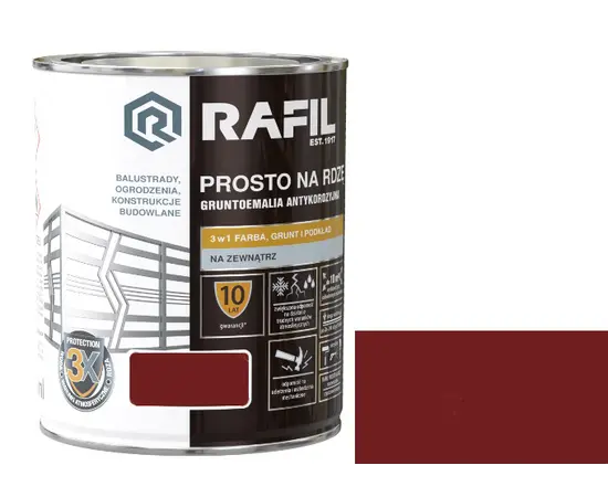 Enamel for rust Sniezka Rafil glossy cherry 0.75 l