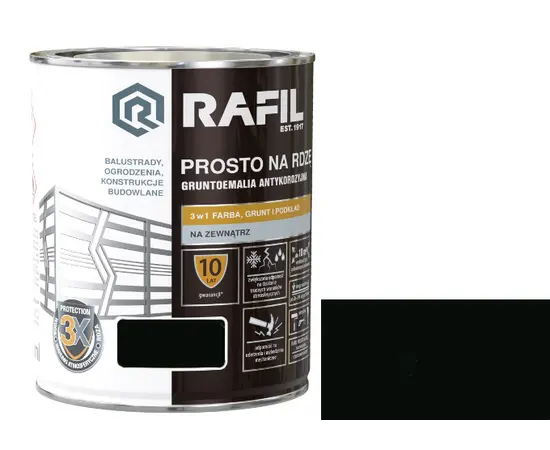 Enamel for rust Sniezka Rafil matt black 2.5 l