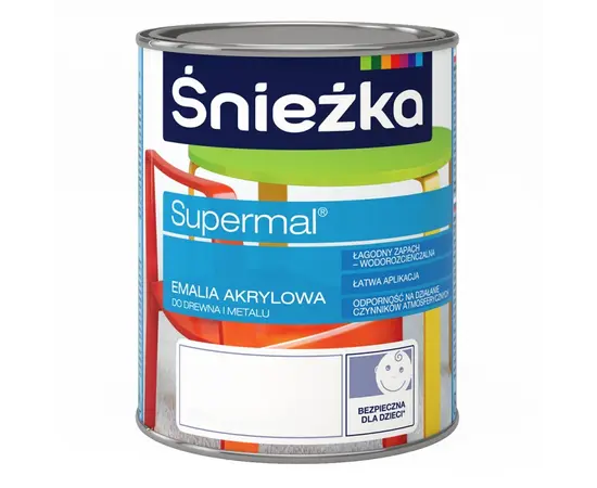 Acrylic enamel Sniezka Supermal A400 white semi-glossy 0.8 l