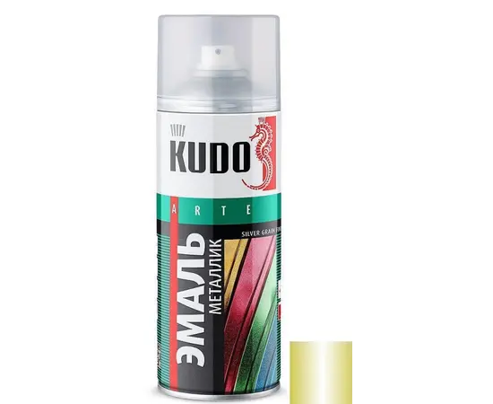 Enamel universal metallic Kudo KU-1050 yellow olive 520 ml