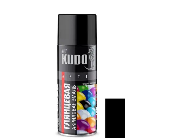 Aerosol enamel Kudo  RAL9005  glossy black 520ml