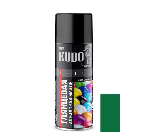 Aerosol enamel Kudo RAL6029 green glossy 520 ml