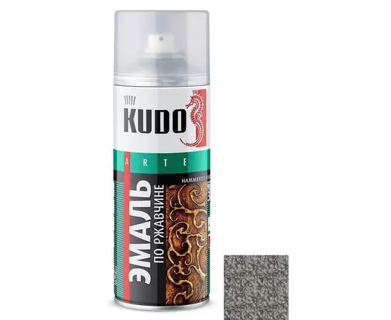 ემალი ჟანგზე წასასმელი ჩაქუჩის ეფექტით Kudo KU-3001 ვერცხლისფერი