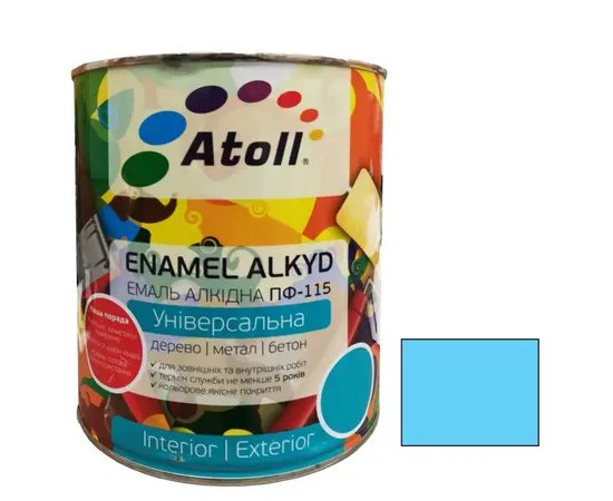 Enamel alkyd Universal ATOLL ПФ-115 light-blue 2.6 Kg