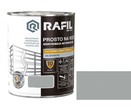 Enamel for rust Sniezka Rafil glossy gray 0.75 l