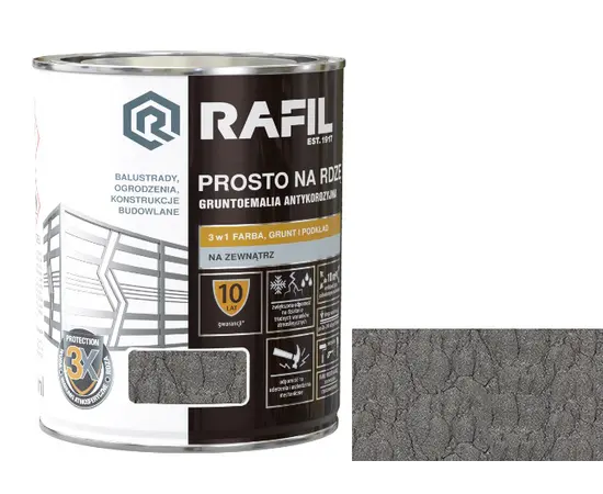 Enamel for rust Sniezka Rafil hammer gray 0.75 l