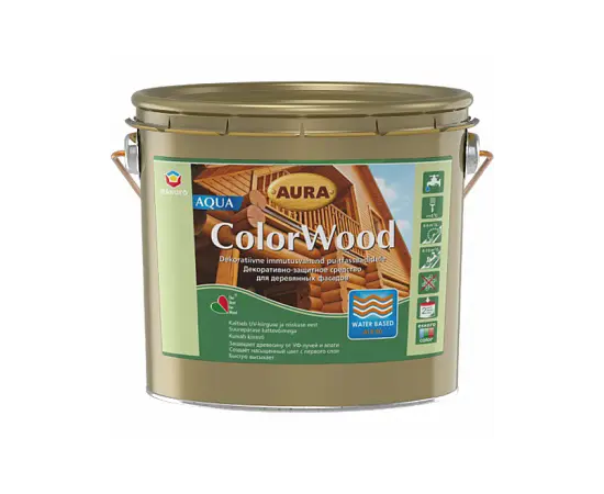 დეკორატიულ-დამცავი საშუალება Eskaro Aura ColorWood Aqua 2.5 ლ თეთრი