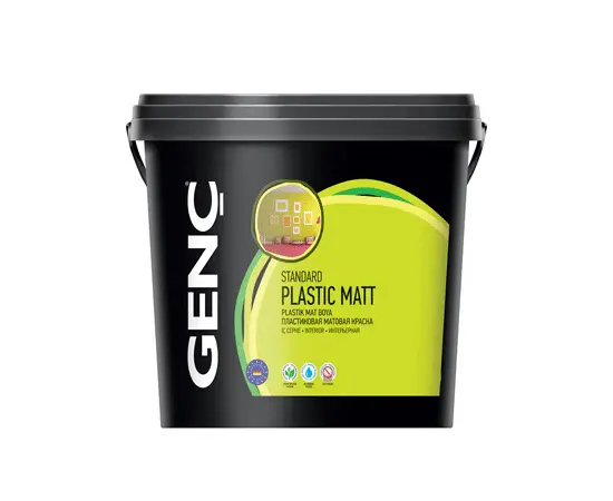 ინტერიერის საღებავი სილიკონის Genc Standart Plastic Mat 12 ლ