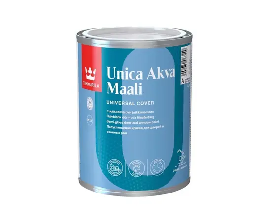 საღებავი რთული ზედაპირებისთვის Tikkurila Unica Akva C 0,9 ლ