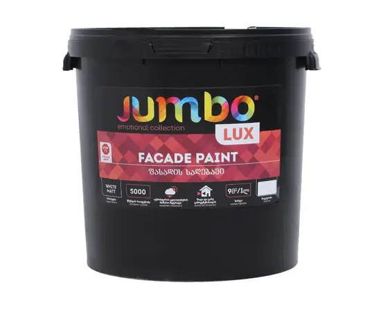 Exterior paint Jumbo Lux white 7.5 ლ