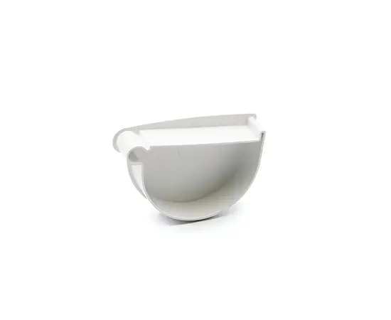 Funnel cap left white RainWay 90mm