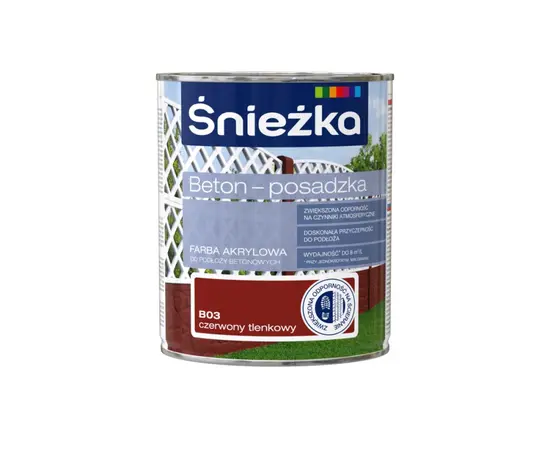 Concrete paint Sniezka B03 0.8l red oxide