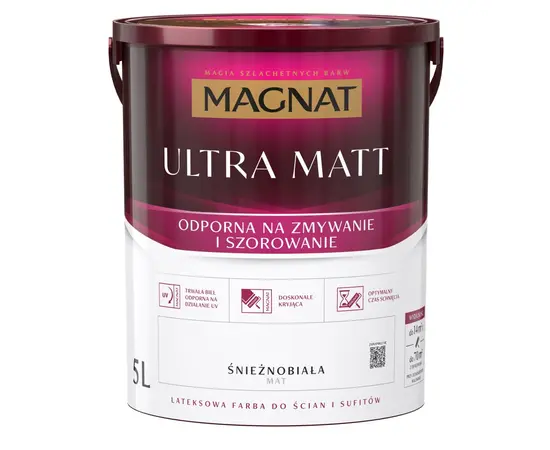 საღებავი ინტერიერის Magnat Ultra Matt 5 ლ თეთრი