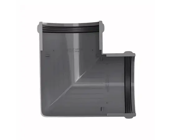 Угол желоба Technonicol 125/82 PVC 135° серый