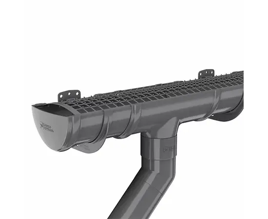 Угол желоба Technonicol 125/82 PVC 135° серый