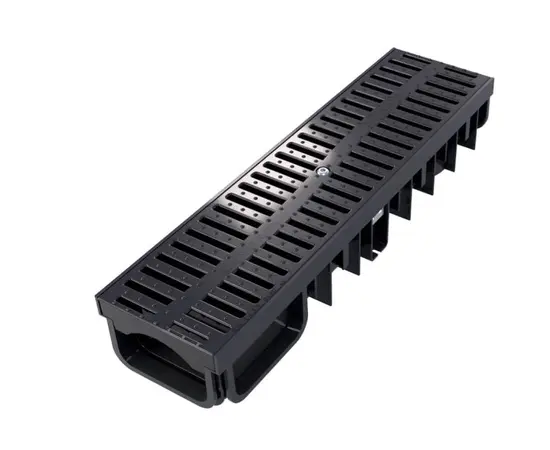 სადრენაჟო ღარი Devorex XDRAIN C250 130/50 შავი პოლიამიდის ცხაურით 0.5 მ