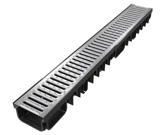 სადრენაჟო ღარი Devorex XDRAIN B125 130/50 ფოლადის ცხაურით 1 მ