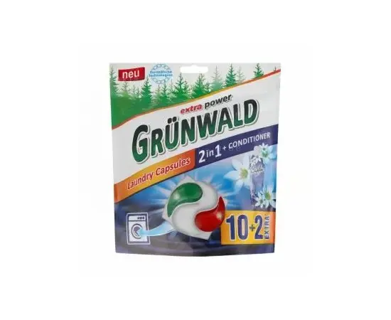 ტანსაცვმლის სარეცხი კაფსულა GRUNWALD 2-1-ში 12 ც