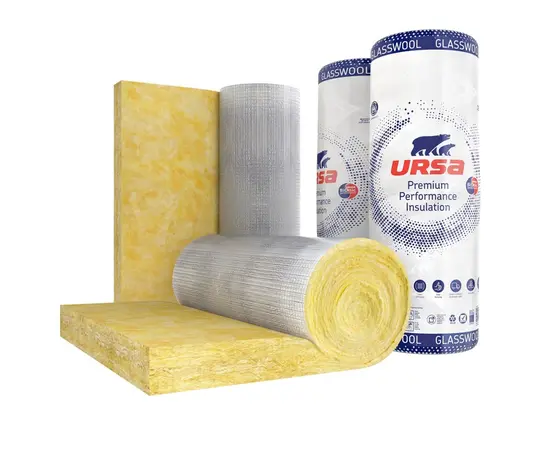 Mineral wool roll thermal insulation with foil URSA DF 39/Ab