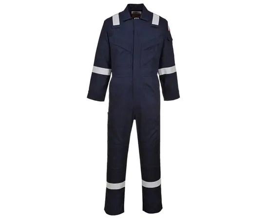 Flame-resistant work overalls with reflective strips PORTWEST FR21NAR blue S