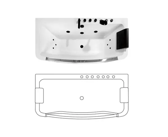 Hydromassage bathtub ZS-9207 850x1730x650 mm