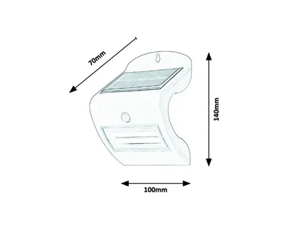 Wall lamp Rabalux Opava 2W 4000K 115Lm IP44 7970 Solar sensor white